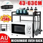 Expandable Microwave Shelf Dish Rack Spice Storage Kitchen Space Saving Organise