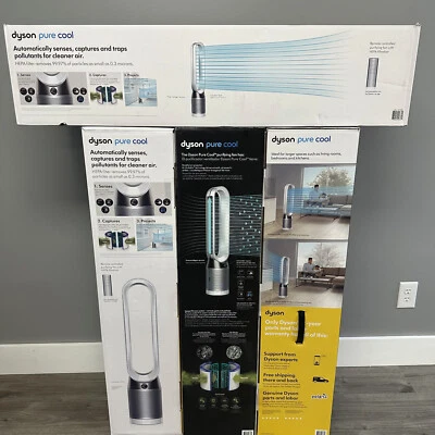 New Dyson Pure Cool HEPA Air Purifier Tower Fan with Remote TP4A White/Silver