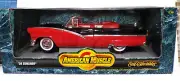 1956 FORD SUNLINER ERTL MODEL RED AND BLACK SCALE 1/18th DIE CAST METAL.