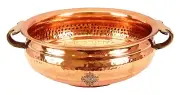 Copper Hammered Design Urli Decorative Bowl, Home Décor Dia 8" inches