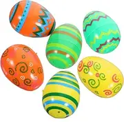 Abaodam Easter Egg Toys 12pcs Reusable Plastic Eggs Easter Basket Stuffers Egg Colorful for Boys and Girls