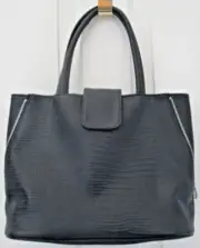 NWT, Laila Norwegian Blue Crocodile Leather Reversible Handbag by Geir Ness