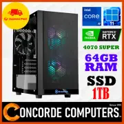 Intel i9 12900KS 64GB DDR5 RTX 4070 SUPER 1TB SSD Desktop Computer Gaming PC