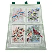 Avian Flair Seasonal Songbirds Cardinals Chickadees Tapestry Wall Hanging