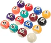POPETPOP 16pcs Mini Girl Billiards for Boy Girl Games Engaging American Design for Home and School Play Small Pool Table Accessories