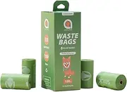 Asahi Paws Compostable Poop Waste Bag - Plant Based 100% Biodegradable - Leak-Proof, Silky Smooth, Bio Corn Starch Blend, Easy Tear, Thicker & Stronger Poop Bags for Dogs & Cats (Compostable 150 Bags)