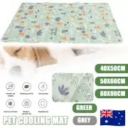 Pet Cooling Mat Dog Cat Gel Non-Toxic Bed Pillow Sofa Self-cool Summer Pad AU