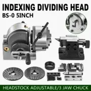 BS-0 Semi 5" Indexing Dividing Spiral Head 3-Jaw Chuck Tailstock CNC Milling New