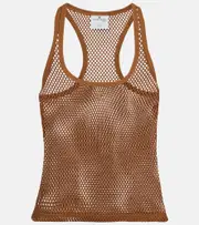 [Courreges] Courrèges Scuba cotton mesh tank top AU 8 brown