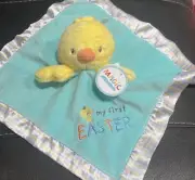 Magic Years "My First Easter" Chick/Duck Rattle Security Blanket/snuggle Buddy