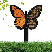 Grave Ornaments for Graveyard, Temporary Butterfly Grave Stones | Grave Stone for Black Graveyard Memorial Garden Stake Outdoor Yard Grave Decoration