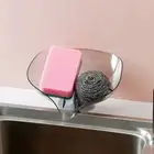 Suction Cup Faucet Storage Rack Blue/Pink/Grey Soap Drying Box Kitchen