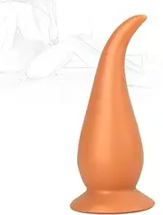 BDSM Silicone Anal Dildo Butt Plug with Suction Cup Anal Dildo G-Spot Anus Dilator Sex Toy for Couples Men Women(M)