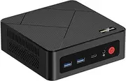 BOSGAME E4 Mini PC AMD Ryzen 5 3550H(3.7GHz) 16GB DDR4 RAM 1TB M.2 Nvme SSD Mini Computer | Triple Display | HDMI(4K60Hz)+DP(4K60Hz)+USB-C(1080p) | 4xUSB | Wi-Fi 5 | BT5.0 | 2xRJ45 Ethernet