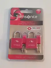 Samsonite Travel Sentry 2 Pack Key Locks Suitcase Lock and Key New