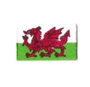 Wales Flag Iron on Embroidered Patch Fabric Badge Welsh Dragon 3.5cm x 6cm
