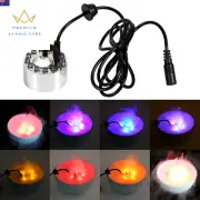24V Color Changing Ultrasonic Mist Maker Fogger Water Fountain Pond Atomizer Hum