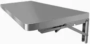 Stainless Steel Wall Mounted Drop Leaf Table, Folding Wall Desk, Drop Down Dining Table, Invisible Floating Desk for Small Spaces, Kitchen Storage Shelf, Laundry Table(100x30cm/40x12in)