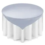 Satin Wedding Table Overlay - Tablecloth Topper (72" Square)