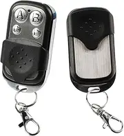433Mhz Universal Garage Door Remote for Clone Wireless Remote Garage Door Opener Equipped with 4 Different Channels with Key Fob Lid Slides (Silver)