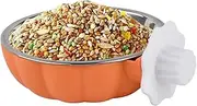 Walopola Bird Bowls for Cage - Cage Bowl for Bird Food and Water | Suspending Spill Proof Stainless Steel Dish for Bath Conure Lovebird Indoor Outdoor Cockatiel Drinking Feeding Parakeet