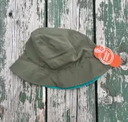 WONDER NATION Toddler Boys One Size Green Sun Hat Reversible UPF 50+ • Age 2+