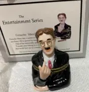 Porcelain Hinged Box Marx Brother Groucho w Cigar Trinket Midwest PHB New in Box