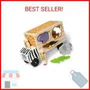 Melissa & Doug Animal Rescue Shape-Sorting Truck - Wooden Toy With 7 Animals and