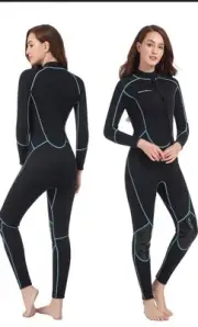 SeaSkin black w/ turquoise trim Wetsuit Men’s Size X small
