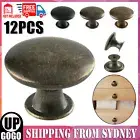 12PCS Cabinet Knob Round Bedroom Cupboard Handles Drawer Single Pull Antique New