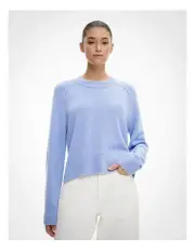 [Witchery] Crew Neck Knit Jumper in Cornflower Blue