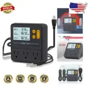 Energy-Efficient 3-Outlet Reptile Thermostat with Individual Timer Control