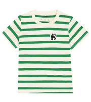 [Mini Rodini] Mini Rodini Panther striped cotton jersey T-shirt M 12/18 multicoloured