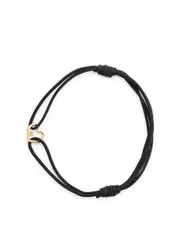Aliita Mini Corazon Brillante Embellished Cord Bracelet - Black ONE SIZE