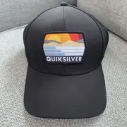 NWT Quicksilver Black Sunset Trucker Mesh Hat L/XL