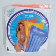 NOS Vtg Intex The Wet Set Inflatable Pool Air Mat Float 72" x 27" Orange Lounge
