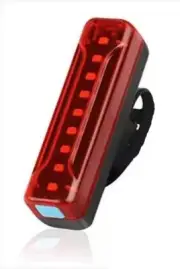 Bike Taillight, USB Rechargeable 1200mAh Runtime 50 Hours, Ultra Bright