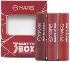 Mars Matte Lipstick Box Set of 3 (Reds and Maroons-01) Colour Name:Reds And M...
