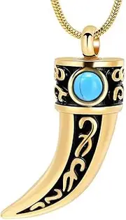 DOTUIARG Crescent Moon Cremation Jewelry for Human Ashes Stainless Steel Keepsake Jewelry Urn Necklace Memorial Pendant for Men