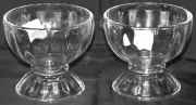 2 Libbey Clear Glass Ice Cream Sundae Sherbet Pedestal Bowls New NWT