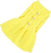 HOMOBABE 1pc Pet Two-Legged Clothing Pet Clothes Small Dog Puppy Wool Dress One Cat Food Kitten Harness Cat for After Surgery Puppy Costume Puppy Bed Pet Spring Sweater Doggie Cute Yellow
