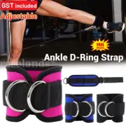 1/2PC Weight Lifting Ankle D-Ring Strap Leg Wrap Pulley Cable Attachment for Gym