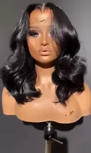 Straight Lace Front Human Hair Wigs 150% Density 13x4 Lace Front Wigs 16 Inch
