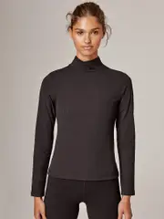 Womens Turtleneck Top. Running Bare Ribbed Activewear.
