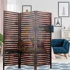Wooden Room Partitions Room Dividers Screen Separator 3 Panels Brown