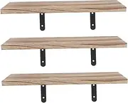 Zerodeko Wooden Wall Shelf Floating Shelves Brackets Wall-Mounted Floating for Home Living Room Decor