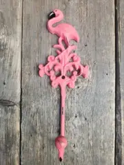 Distress Flamingo Cast Iron Wall Hook Home Decor Coastal Living