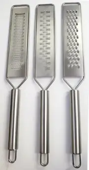2pc 13" Stainless Steel Graters Rasp Zester Vegetable Cheese Coarse Nut Large