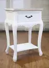 Bedside Chest French Provincial Night Stand Table White 1 Drawer
