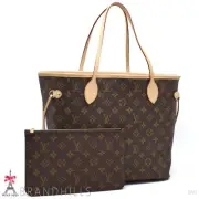 Louis Vuitton Tote Bag Neverfull Mm Monogram Rose Beige With Pouch M46975